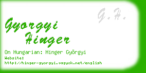 gyorgyi hinger business card